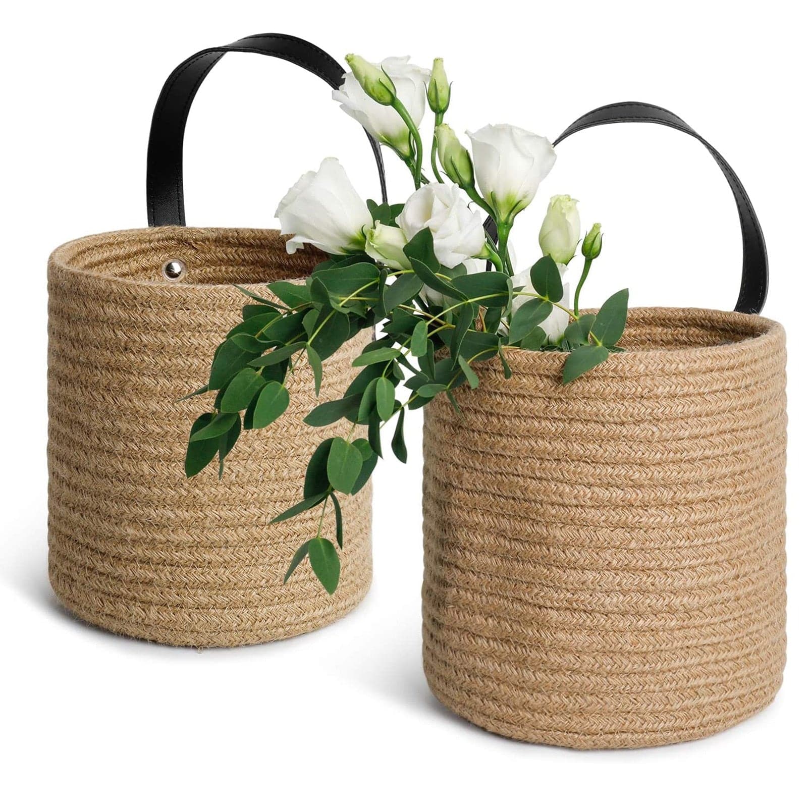 Panier Tressé Avec Poignée Pour Plantes En Pot - Décoration Vintage Pour Maison, Jardin, Chambre - Taille S, M, L